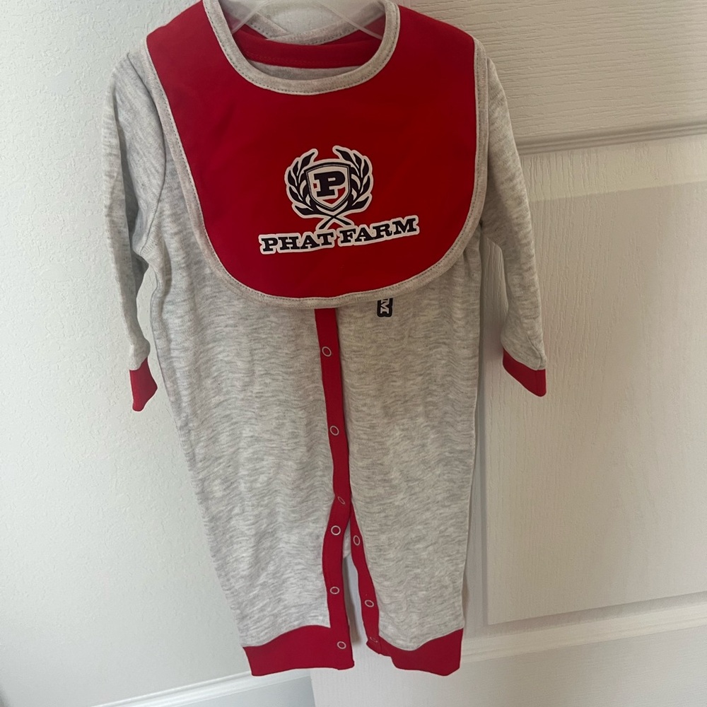 Phat Farm Baby boy one piece with Bib